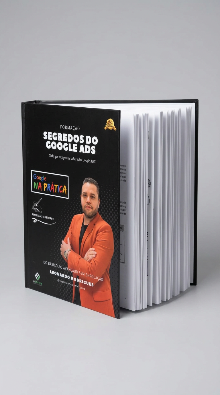 Material impresso do curso Tráfego Pago com Google Ads da MFuture Company