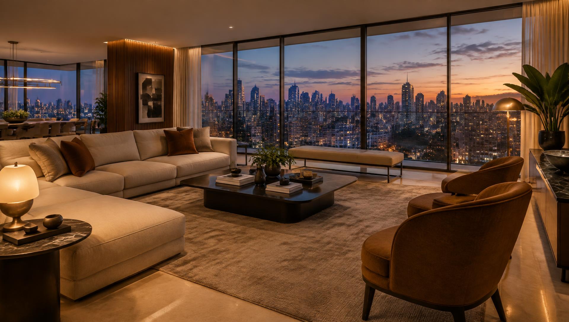 Apartamento de alto padrão com vista para São Paulo